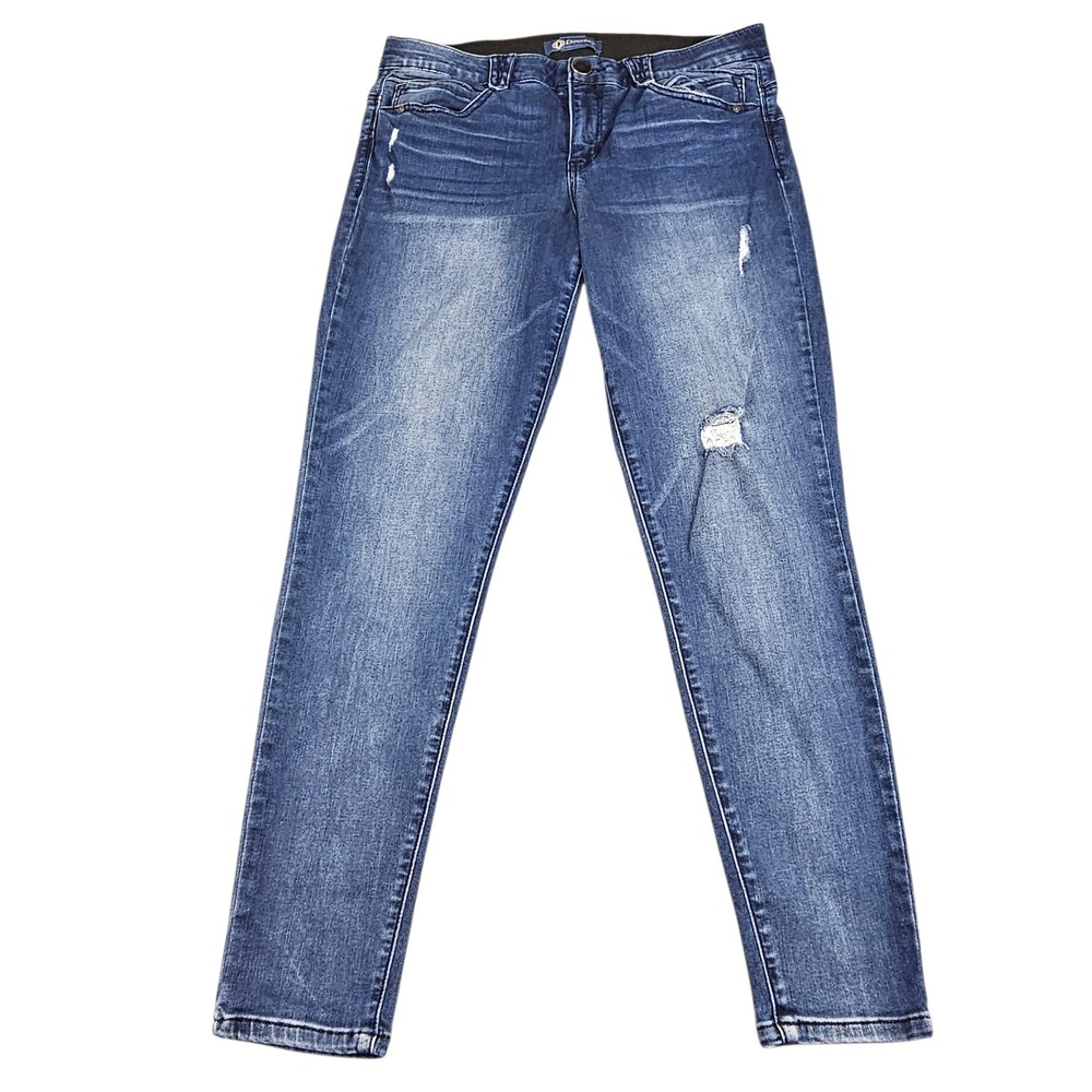 Democracy Womens Sz 12 Ab Solution Distressed Jeans Booty Lift Jegging Ankle